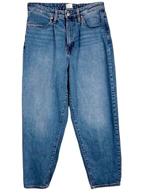 A New Day Women’s High Rise Barrel Leg Jeans 10/30R Medium Wash Relaxed Denim
